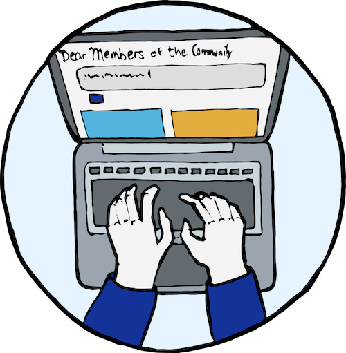 Person typing on a computer